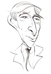 John Updike - caricature